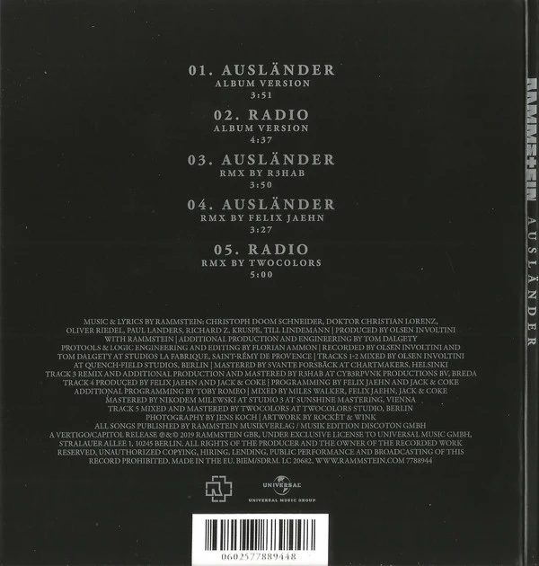 CD Rammstein -  Auslander - Image 2