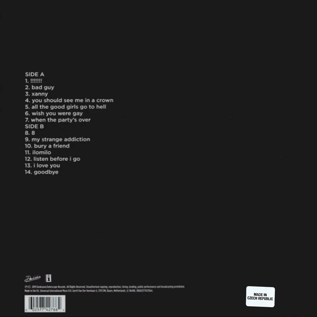 LP Billie Eilish – When We All Fall Asleep, Where Do We Go? - Image 2