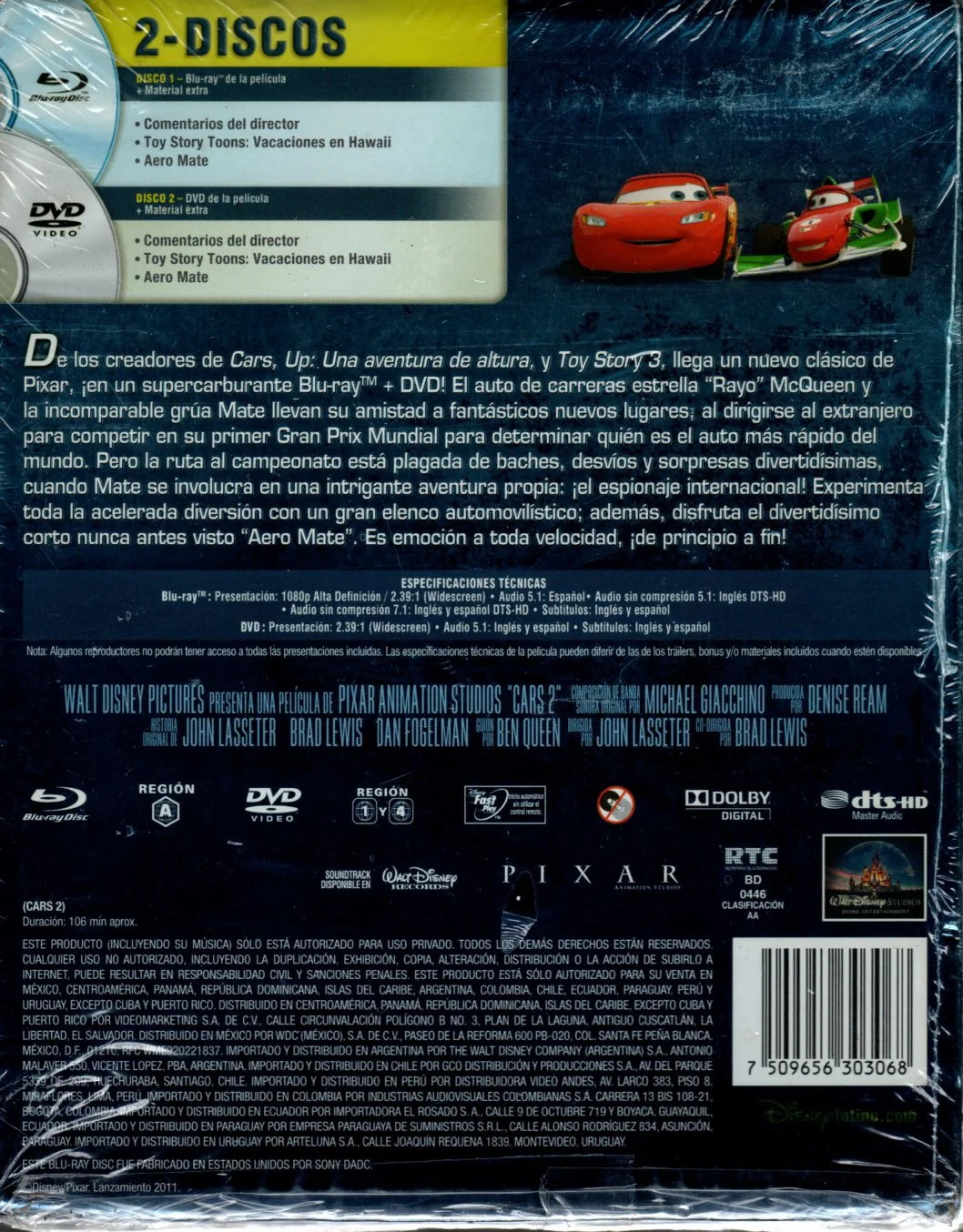 BLU-RAY+DVD Cars 2 - Image 2