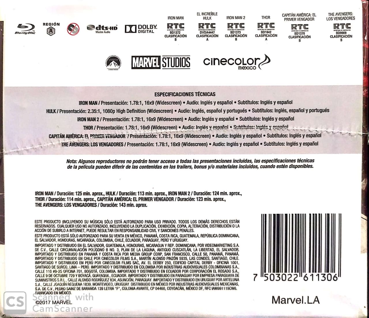 Blu-Ray Cinematic Universe Pack - Fase 1 - Image 2