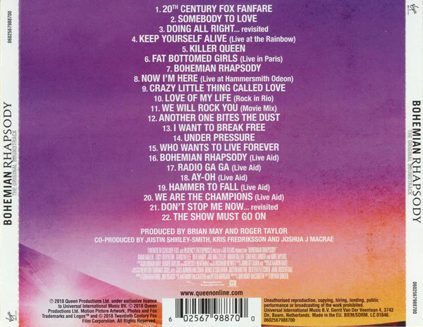CD Queen ‎– Bohemian Rhapsody (The Original Soundtrack) - Image 2
