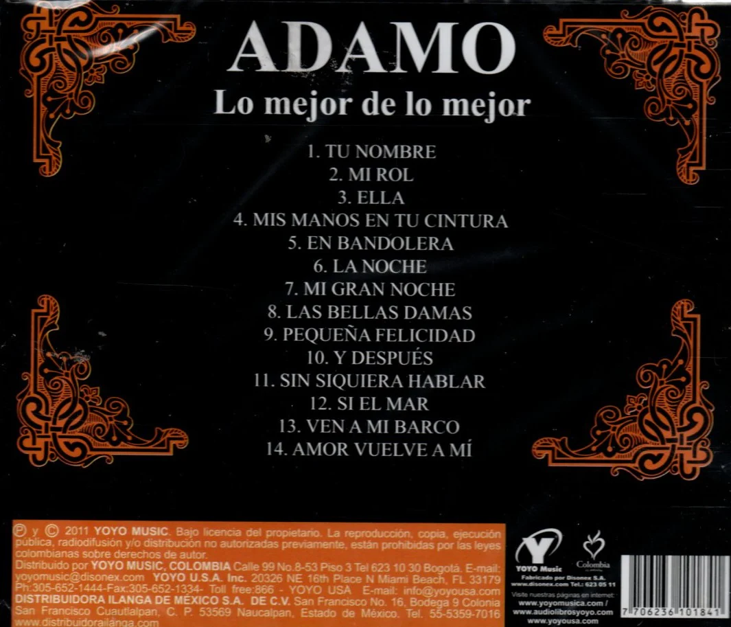 CD Adamo -Series Inmortales /  Lo mejor de lo mejor - Image 2