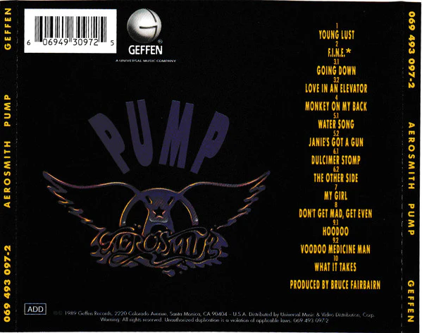 CD Aerosmith ‎– Pump - Image 2