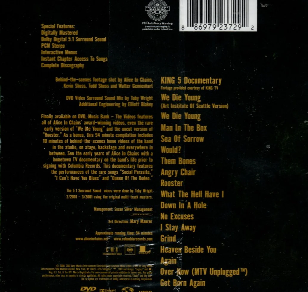 CD Alice In Chains – Music Bank - The Videos - Image 2