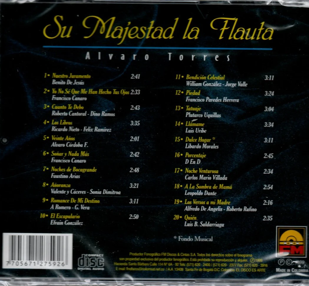 CD Álvaro Torres - Su Majestad La Flauta - Image 2