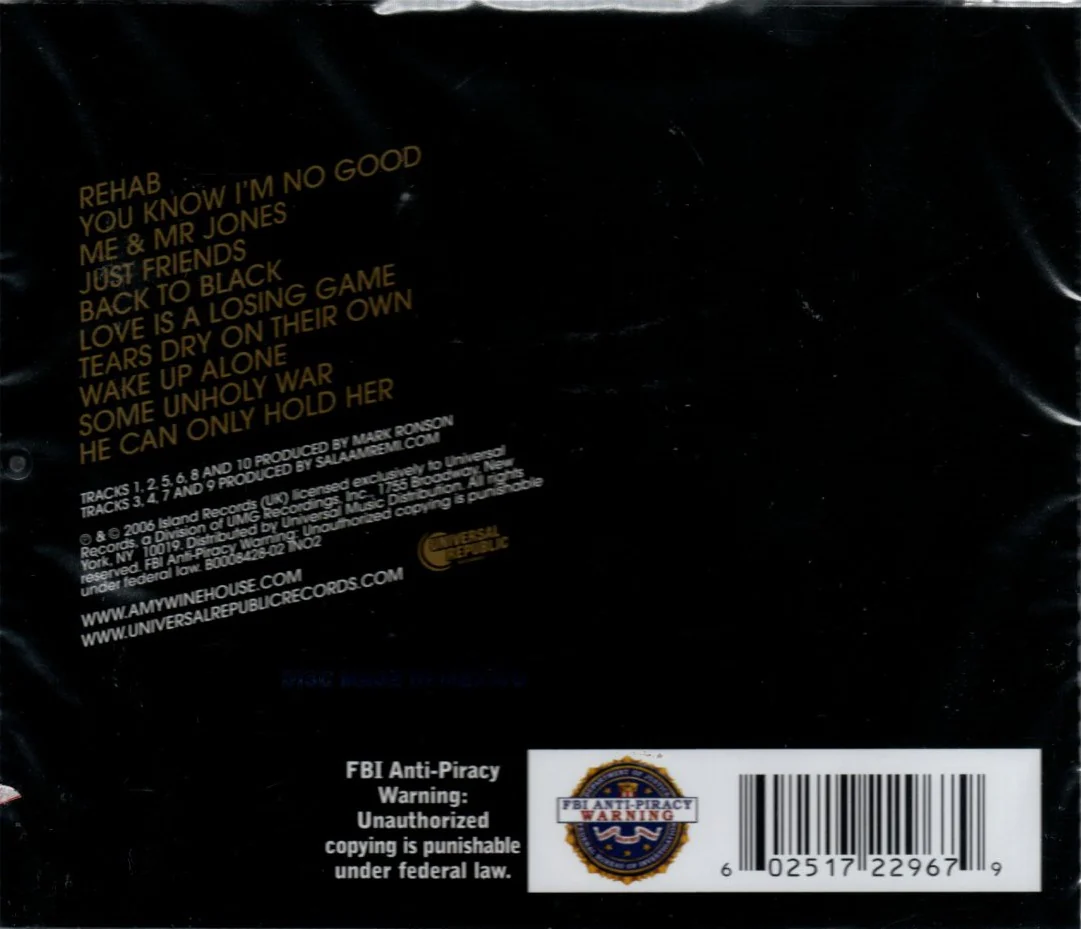 CD Amy Winehouse – Back To Black - Image 2