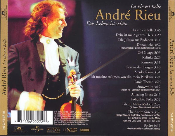 CD André Rieu – La Vie Est Belle - Image 2