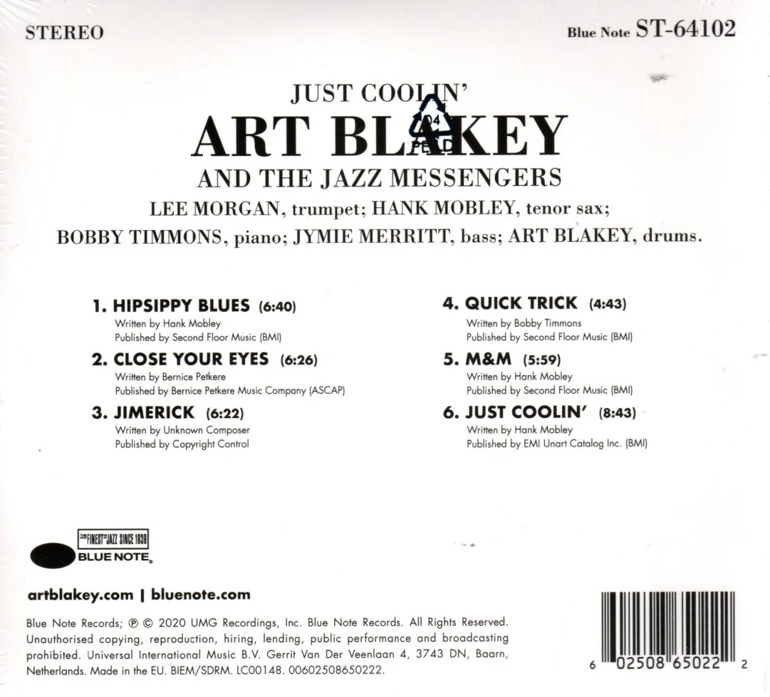 CD Art Blakey & The Jazz Messengers – Just Coolin' - Image 2