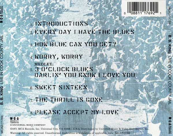 CD B.B. King – Live In Cook County Jail - Image 2