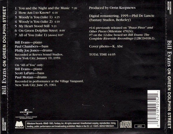 CD Bill Evans – On Green Dolphin Street - Image 2