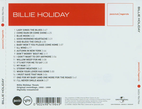 CD Billie Holiday – Lady Sings The Blues - Image 2