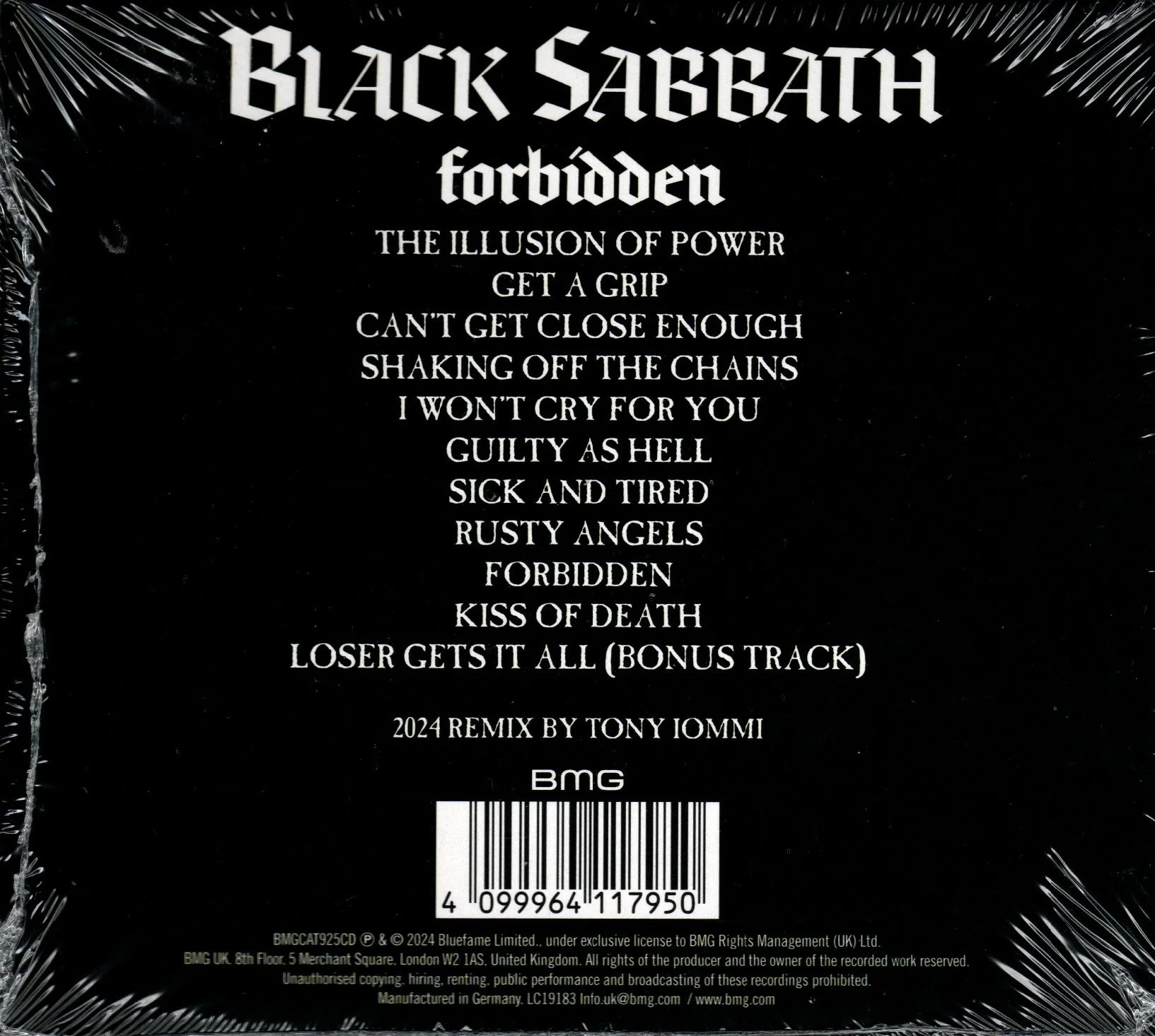 CD Black Sabbath – Forbidden (2024 Tony Iommi Remix) - Image 2