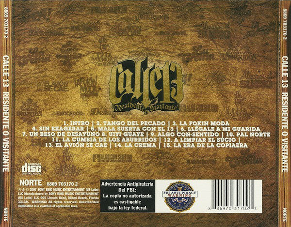 CD Calle 13 – Residente O Visitante - Image 2