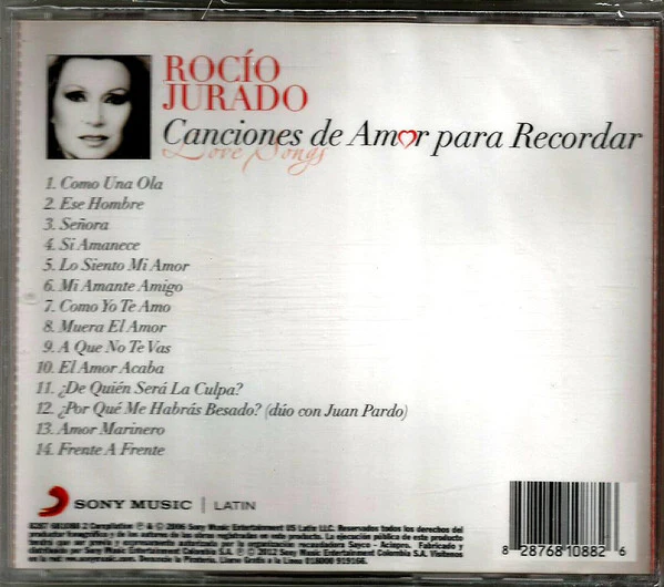 CD Canciones De Amor Para Recordar - Roció Jurado - Image 2
