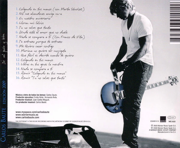 CD Carlos Baute ‎– De Mi Puño Y Letra (Edición 2009) - Image 2