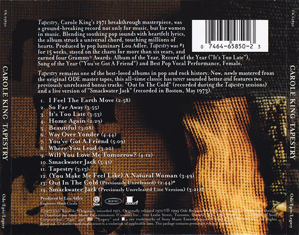 CD Carole King – Tapestry - Image 2
