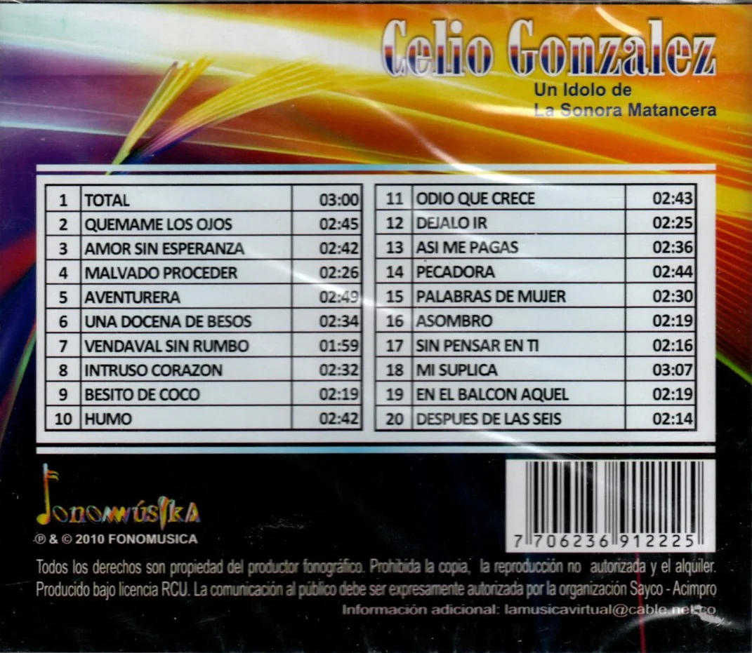 CD Celio Gonzales - Un Ídolo De La Sonora Matancera - Image 2