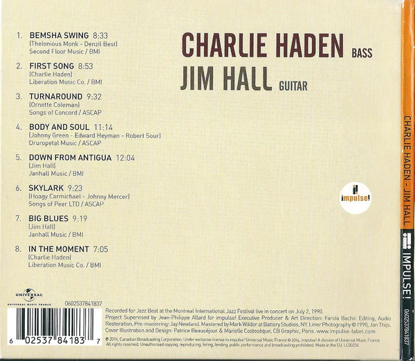 CD Charlie Haden, Jim Hall – Charlie Haden - Jim Hall - Image 2