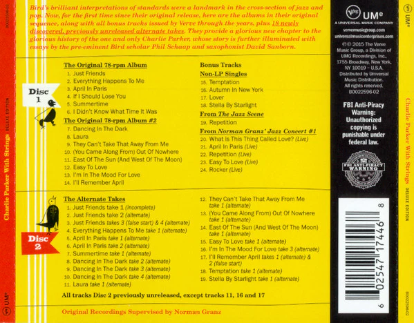 CD Charlie Parker – Charlie Parker With Strings Deluxe Edition - Image 2