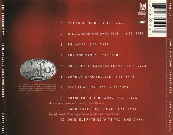 CD Chuck Mangione – Greatest Hits - Image 2