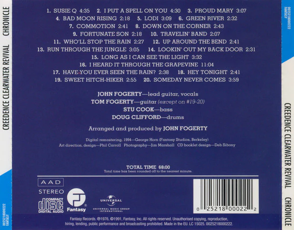 CD Creedence Clearwater Revival ‎– Chronicle - The 20 Greatest Hits - Image 2