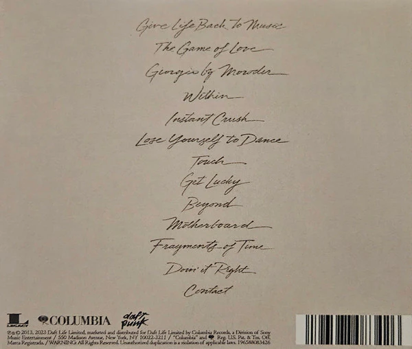 CD Daft Punk – Random Access Memories (Drumless Edition) - Image 2