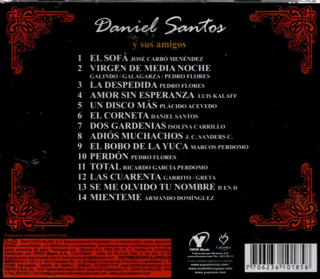 CD Daniel Santos -Serie Inmortales / Y sus Amigos - Image 2