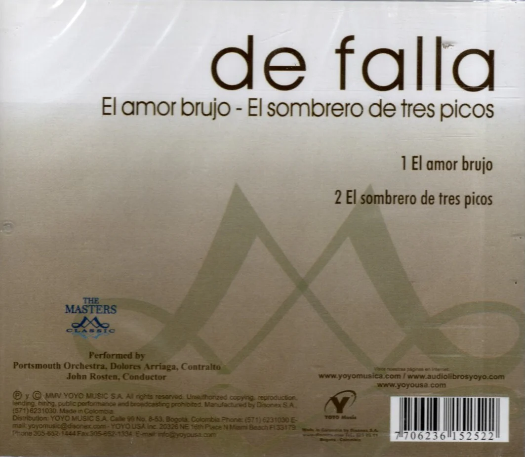 CD De Falla -  El Amor Brujo El Sombrero De Tres Picos - Image 2