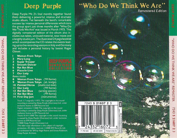 CD Deep Purple – Who Do We Think We Are - Image 2