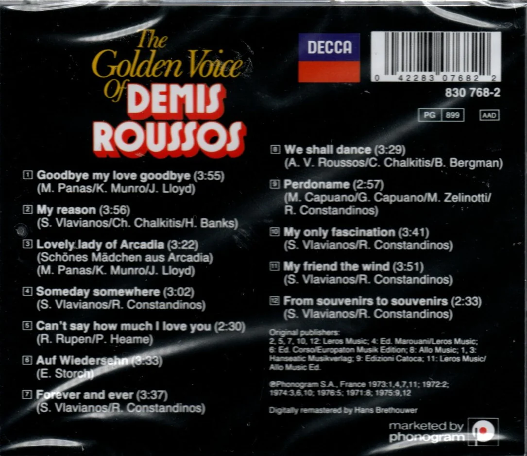 CD Demis Roussos – The Golden Voice Of Demis Roussos - Image 2