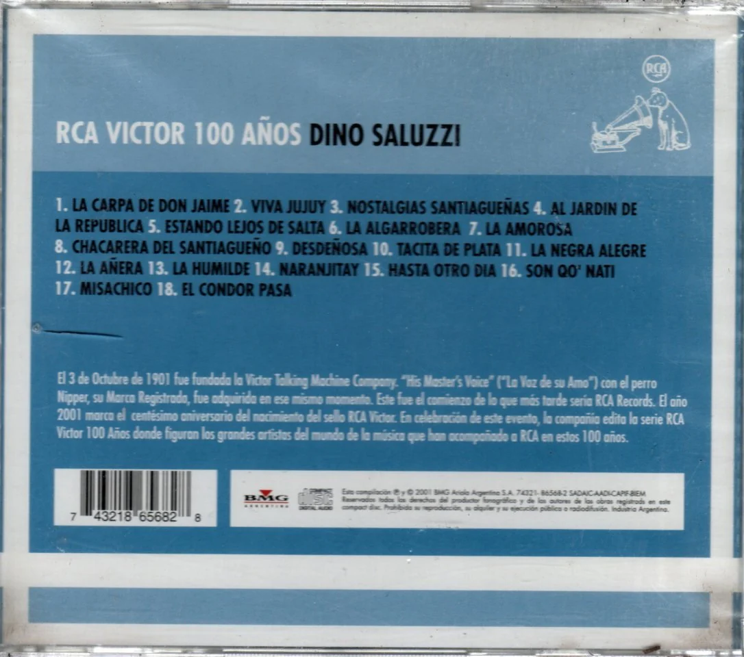 CD Dino Saluzzi - Rca Victor 100 Años - Image 2