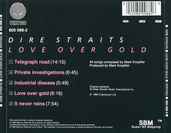 CD Dire Straits – Love Over Gold - Image 2