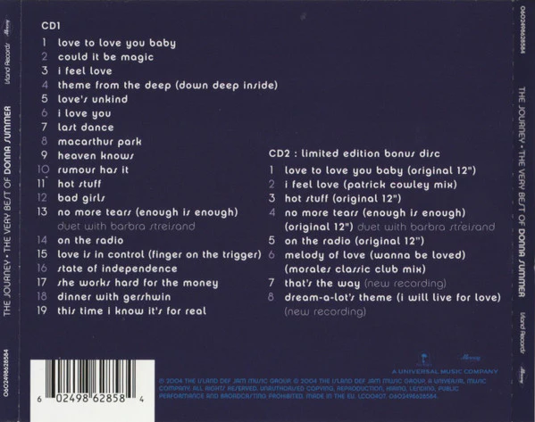 CDx2 Donna Summer - Journey: Very Best Of - Image 2
