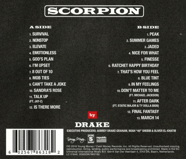 CD Drake - Scorpion 2018 - Image 2
