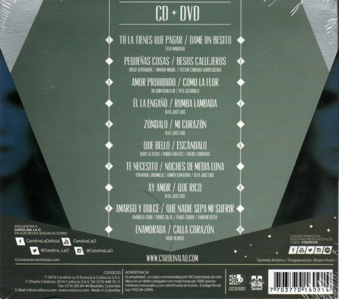 CD+DVD CAROLINA LA O - CLASICOS QUE ENAMORAN - Image 2