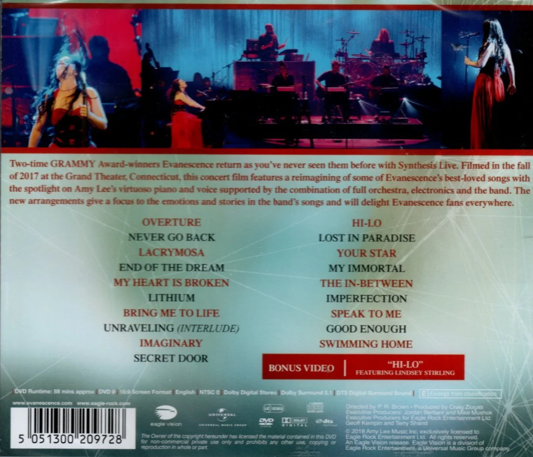 CD + DVD Evanescence – Synthesis Live - Image 2