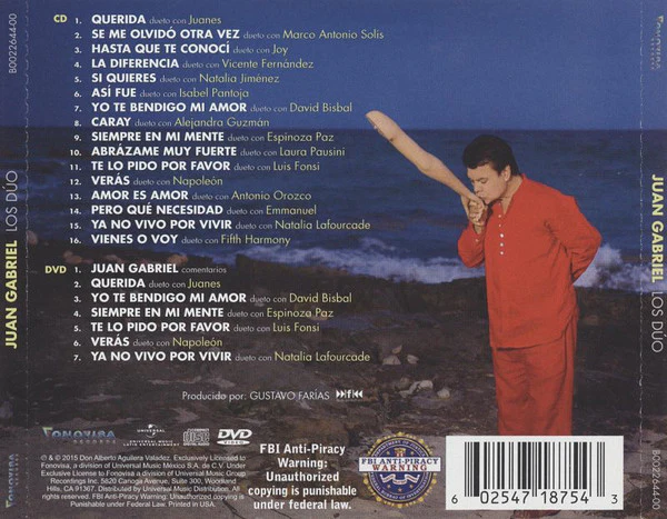 CD + DVD Juan Gabriel – Los Dúo - Image 2