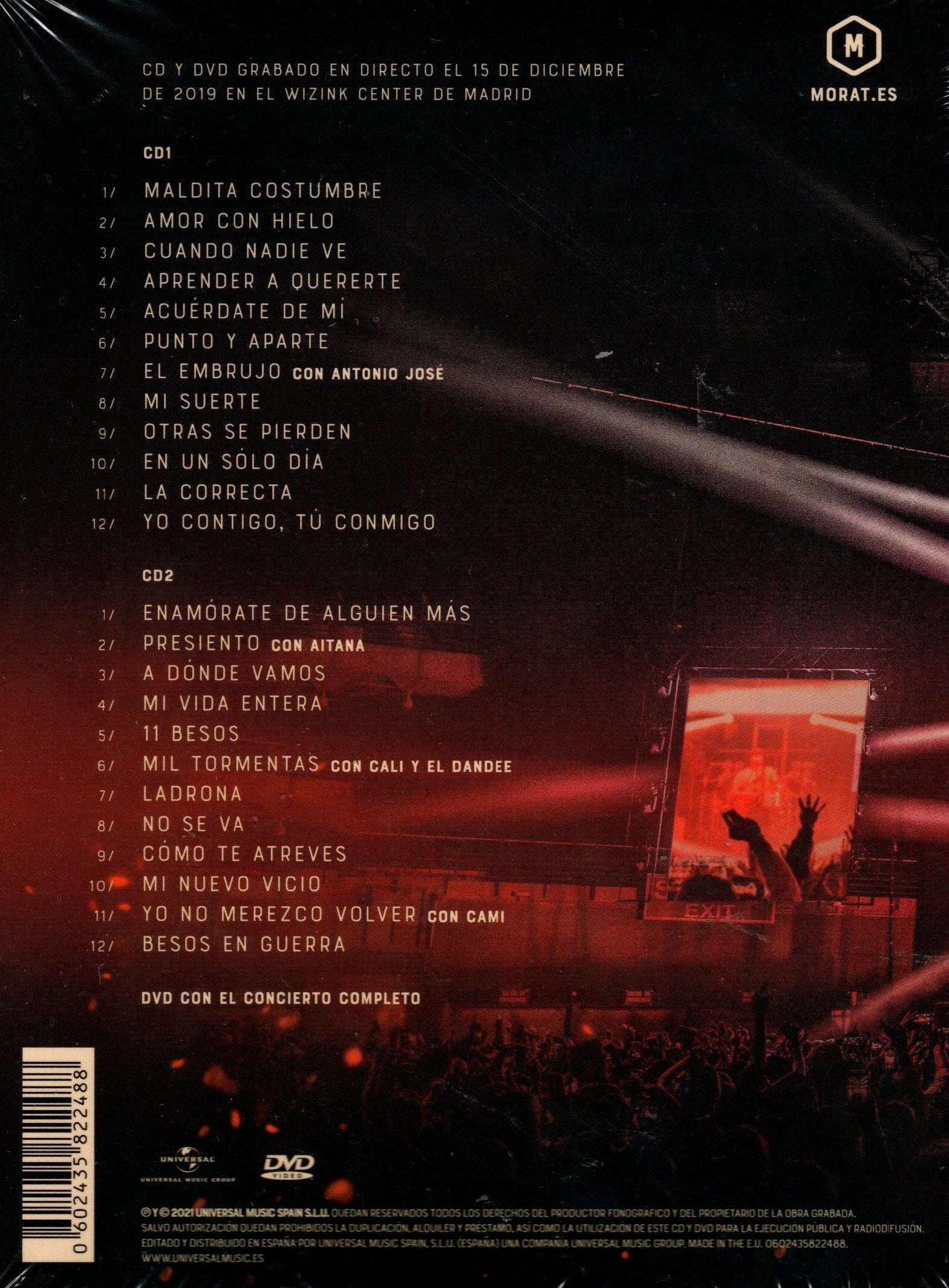 CDX2 + DVD Morat - Tour Balas Perdidas En Madrid - Image 2