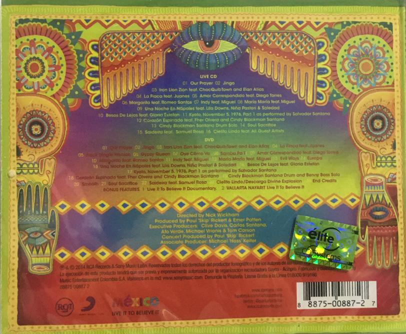 CD + DVD Santana – Corazón: Live From México - Live It To Believe It - Image 2