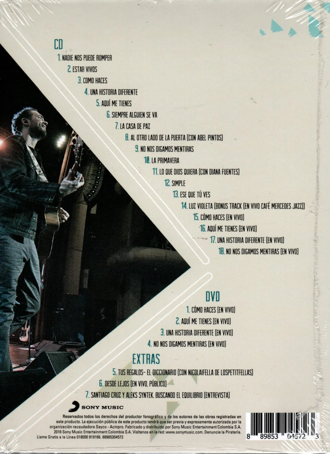 CD + DVD Santiago Cruz - Equilibrio (Edición Especial) - Image 2