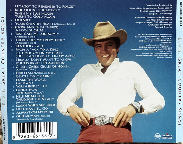 CD Elvis – Great Country Songs - Image 2