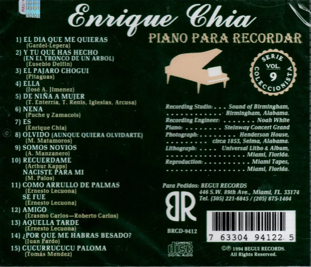 CD Enrique Chia - Piano para recordar - Image 2