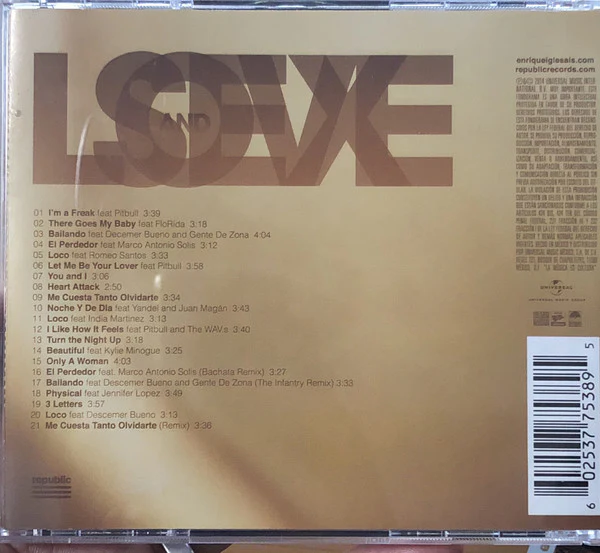 CD Enrique Iglesias – Sex And Love - Image 2