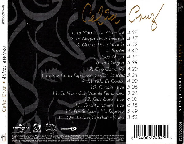 CD Celia Cruz ‎– Éxitos eternos - Image 2