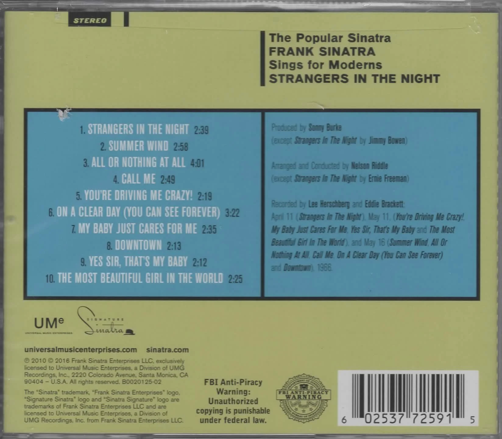 CD Frank Sinatra - Strangers In The Night - Image 2