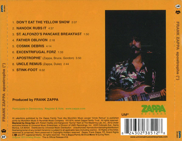 CD Frank Zappa – Apostrophe (') - Image 2