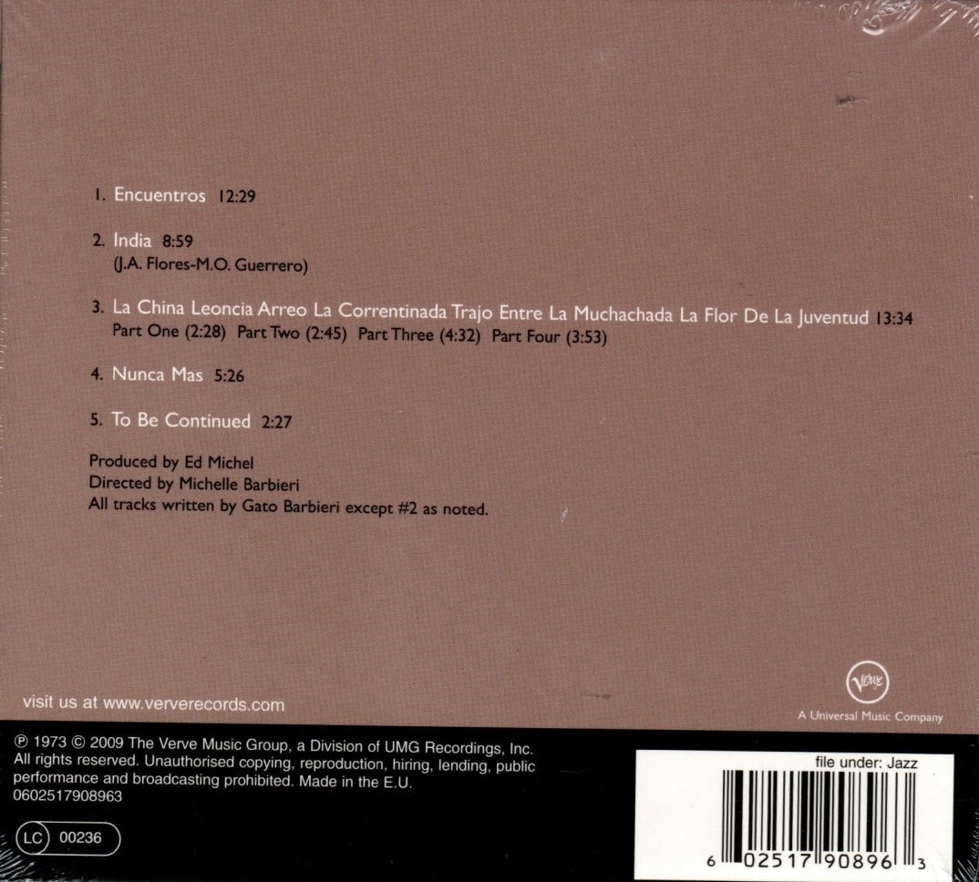 CD Gato Barbieri – Chapter One: Latin America - Image 2