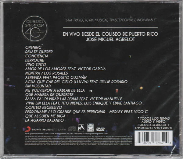 CD +DVD Gilberto Santa Rosa – 40...Y Contando - Image 2