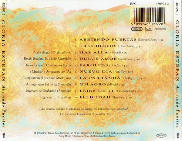 CD Gloria Estefan – Abriendo Puertas - Image 2