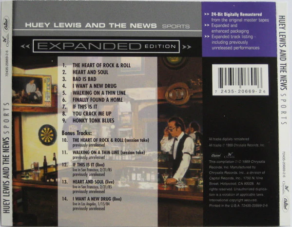 CD Huey Lewis & The News – Sports - Image 2